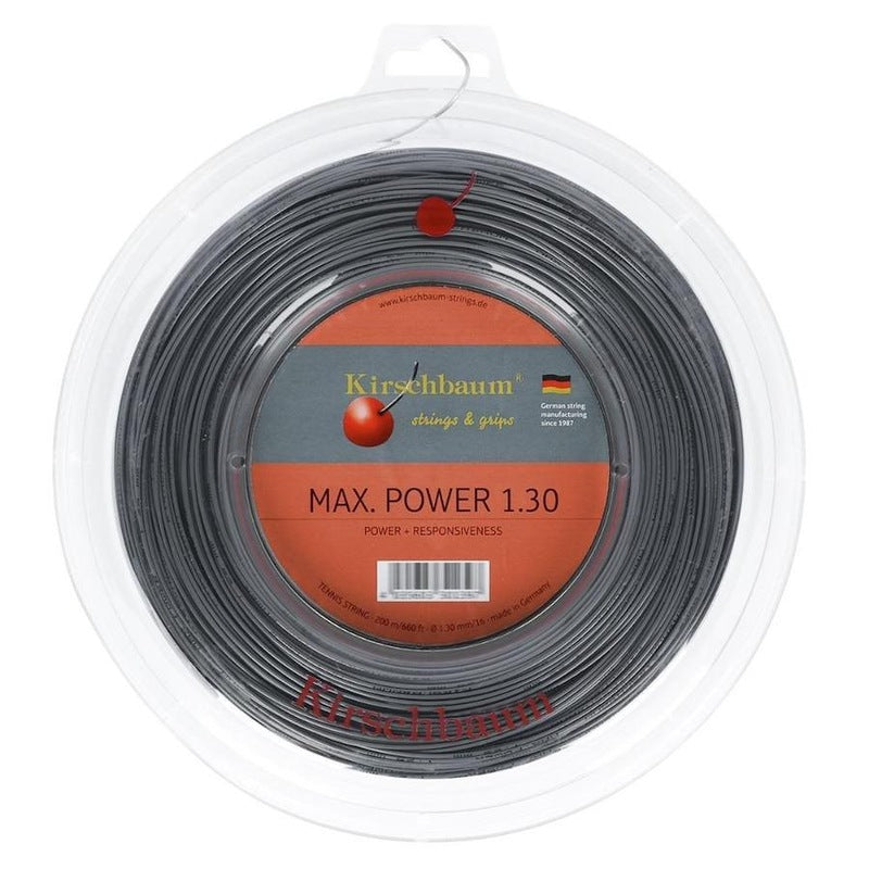 Corda para Raquete de Tênis Kirschbaum Max Power 16L 1.30mm Rolo com 200 Metros